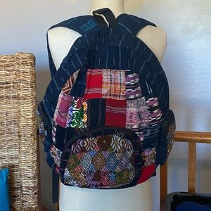 Artisan Huipil Backpack and Cosmetic bag